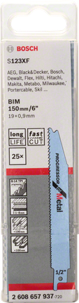 Bosch S123XF BIM 150 mm stiksavklinge til metalskærende stiksav.
