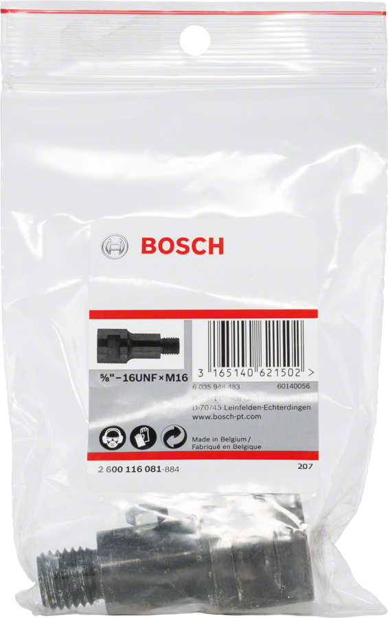 Bosch -adapter 5/8″-16 UNF til M16.