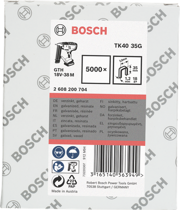 Bosch TK40 35G hæfteklammer 35 mm 5000 stk.