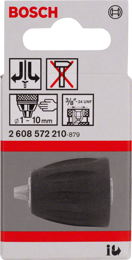 Bosch nøglefri borepatron 1-10 mm til boremaskiner.