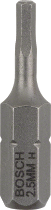 Bosch skruetrækkerbit ekstra hård HEX2.5 25mm.