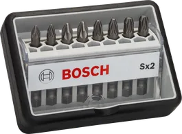 Bosch 8-delt Robust Line skruetrækkerbitsæt ekstra hårdt.