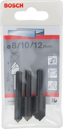 Bosch 3-delt forsænkningsborsæt 6-12 mm.