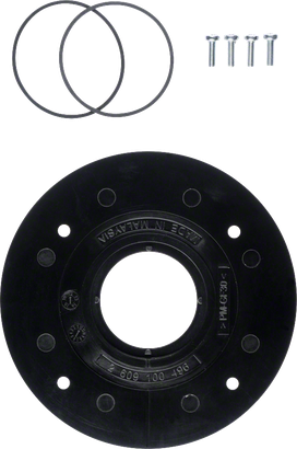 Bosch rund bundplade med monteringsskruer og ringe.