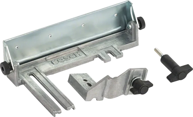 Bosch parallel- og vinkelanslag til præcis skæring.