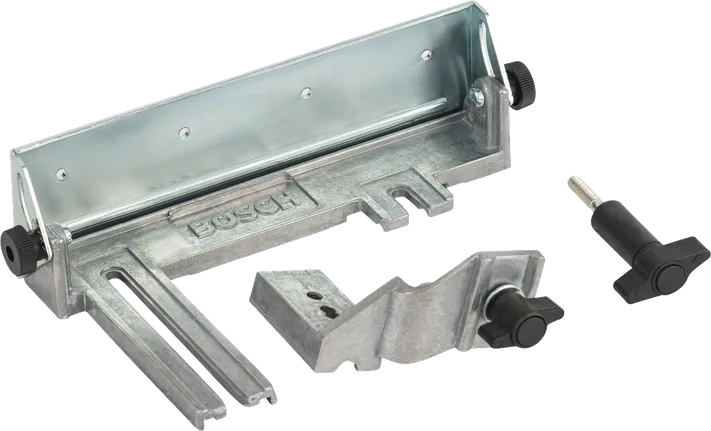 Bosch parallel- og vinkelanslag til præcis skæring.