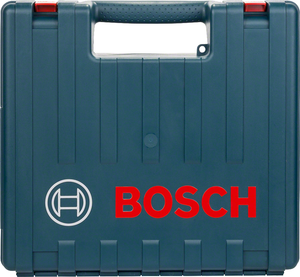 Bosch plastikkuffert med håndtag til opbevaring af værktøj.