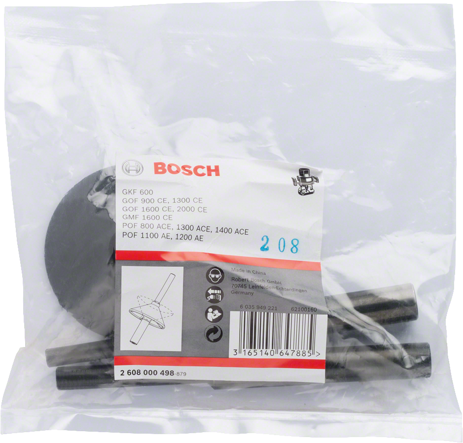 Bosch centreringsstiftsæt 8/12 mm til overfræsertilbehør.