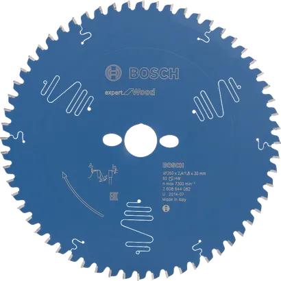 Bosch rundsavklinge Expert til træ 260 mm 60 tænder.