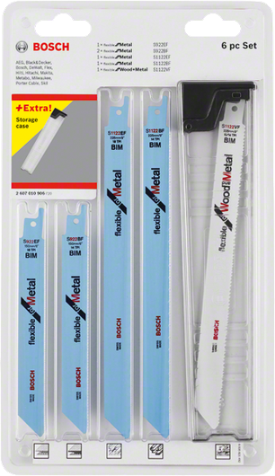 Bosch 6-delt bajonetsavklingesæt 3/8″ træ og metal.