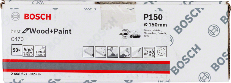 Bosch C470 P150 150 mm slibeark 50 stk.