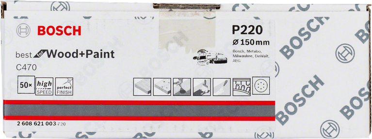 Bosch C470 slibeark 150 mm pakke 50 stk.