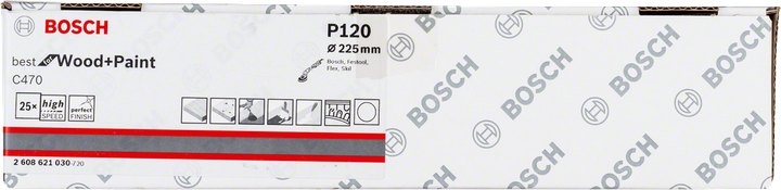 Bosch C470 P120 slibeblad 225 mm pakke 25.