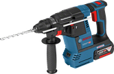 Bosch GBH 18V-26 borehammer med sidehåndtag.