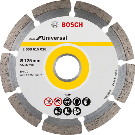 Bosch Universal diamantskæreskive 125 mm til en række forskellige materialer.