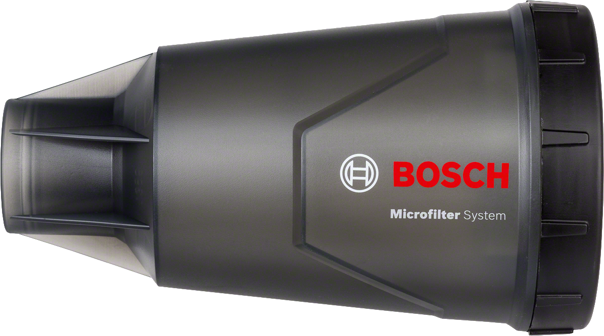Bosch støvboks med mikrofiltersystem, sort.