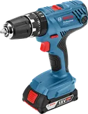 Bosch GSB 18V-21 akku-boremaskine med 2,0 Ah batteri.