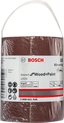 Bosch J450 Træ+Maling sliberulle 93 mm x 5 m G120.