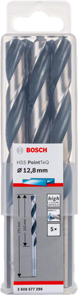 Bosch HSS PointTeQ 12,8 mm spiralboresæt.