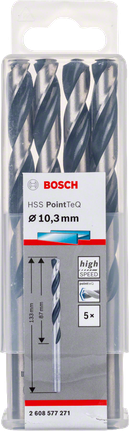 Bosch HSS PointTeQ 10,3 mm spiralboresæt.