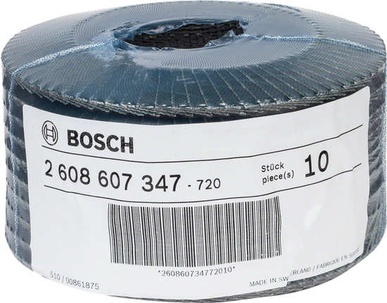 Bosch rulle med 10 slibetrådsstrimler til overfladebehandling.