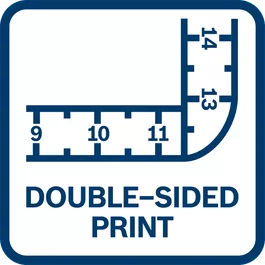  Slidstærk dobbeltsidet klinge med print gør det nemt at foretage aflæsning fra alle vinkler