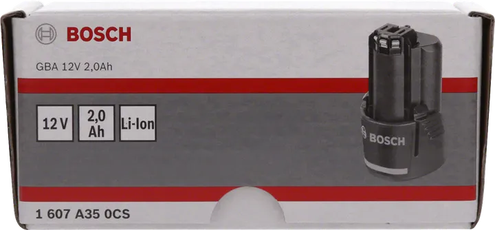 Bosch GBA12V 2,0 Ah 12V Li-ion batteripakke.