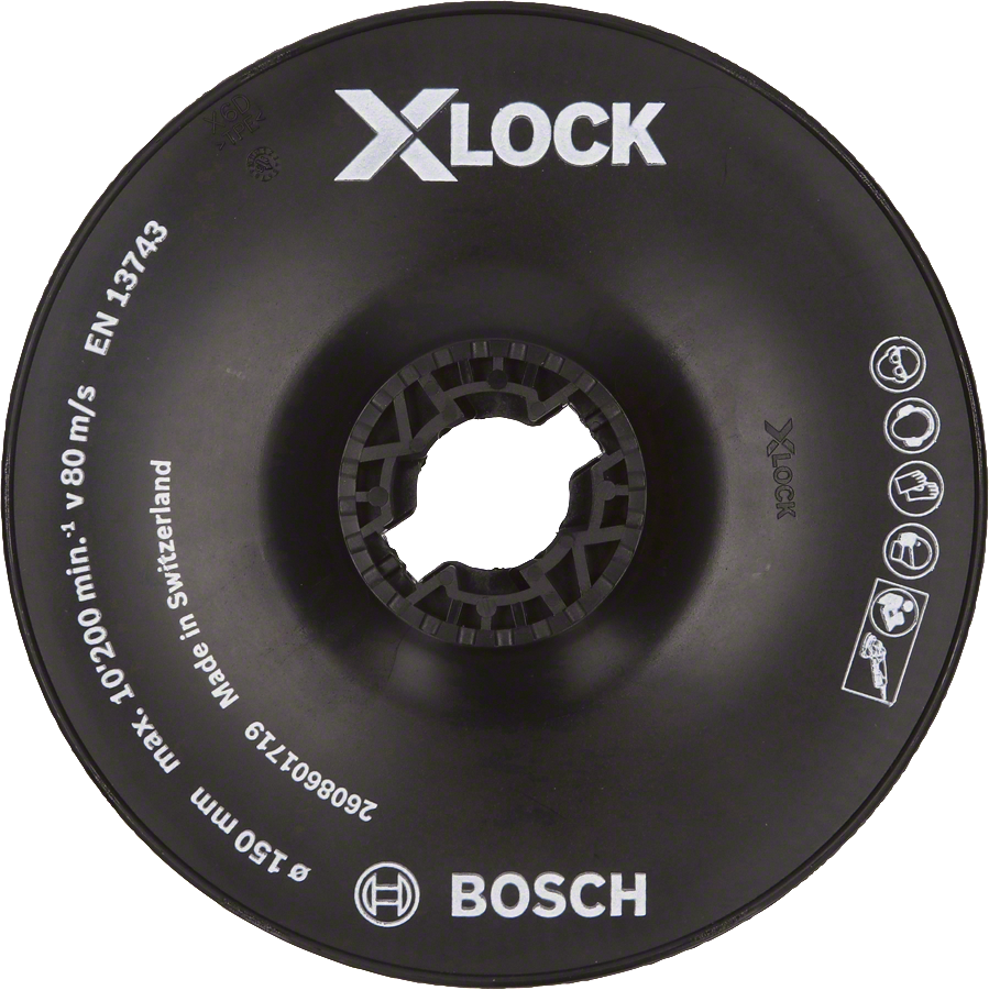 Bosch X-LOCK bagskive 150 mm hård til slibere.