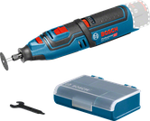 Bosch GRO 12V-35 batteridrevet roterende værktøjssæt.