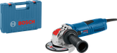 Bosch GWX 13-125 S vinkelsliber med transportkuffert.