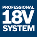 Professionelt 18V-system.