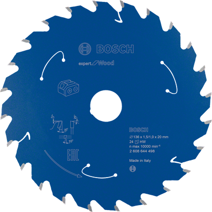 Bosch Expert til træ rundsavklinge 136 mm 24T.