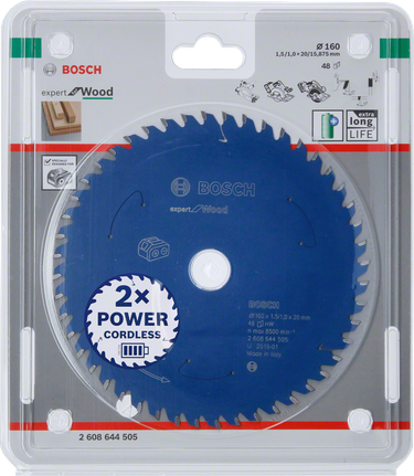Bosch Expert for Wood 160×1,5×20 T48 rundsavklinge.