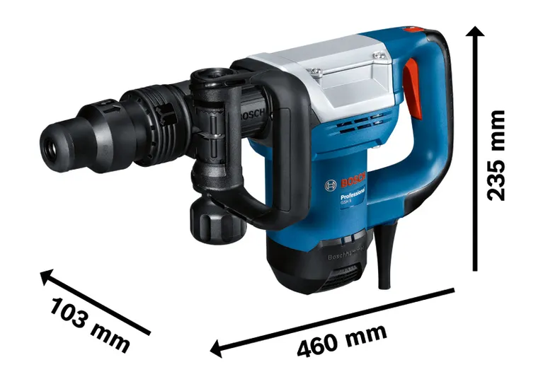 Bosch GSH 5 nedbrydningshammer, 460 mm længde.