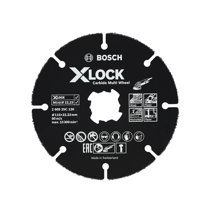 Bosch X-LOCK CMW 115 mm hårdmetal multihjul.