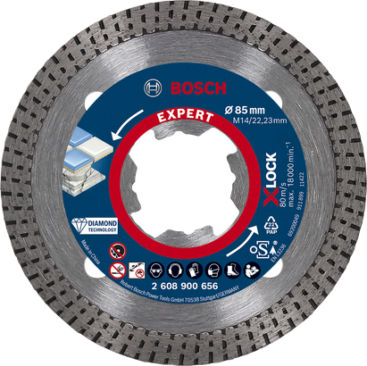 Bosch EXPERT HardCeramic X-LOCK diamantskæreskive 85 mm.