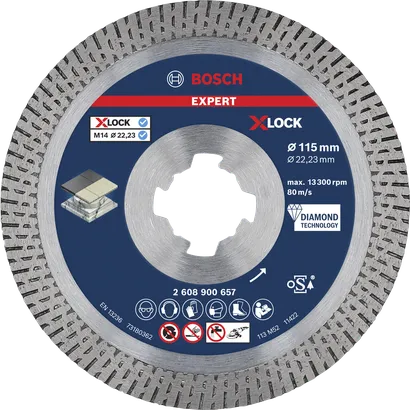 Bosch EXPERT HardCeramic X-LOCK diamantskæreskive 115 mm.