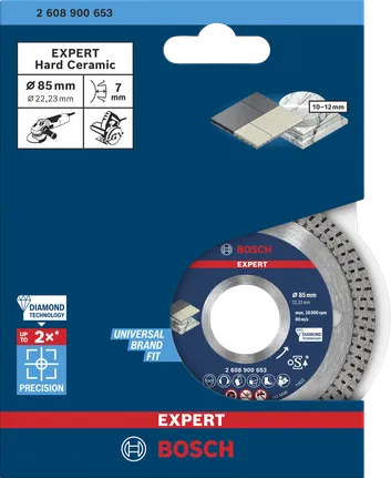 Bosch diamantskæreskive 85×22,23×1,6×7 mm.