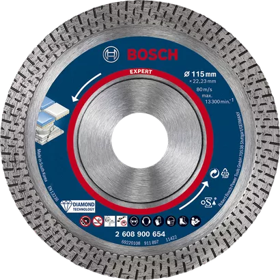 Bosch EXPERT hårdkeramisk diamantskæreskive 115 mm.