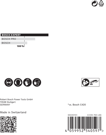 Bosch EXPERT M480 slibenet 93 mm G 220 5-delt.