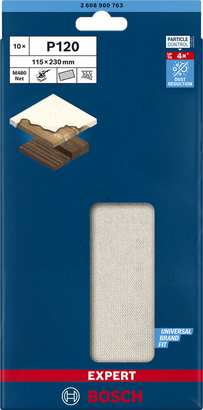 Bosch EXPERT M480 115×230 mm slibenetpakke.
