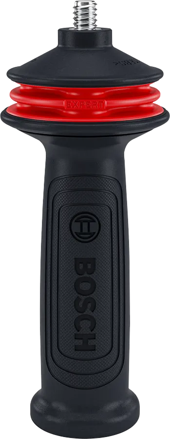 Bosch EXPERT håndtag til vibrationskontrol M10, sort med rød ring.