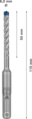 Bosch EXPERT SDS plus-7X 6 mm hammerbor.