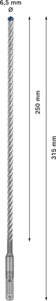 Bosch EXPERT SDS plus-7X hammerbor 6,5x250x315 mm.