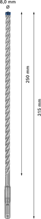 Bosch EXPERT SDS plus-7X 8x250x315 mm hammerbor.