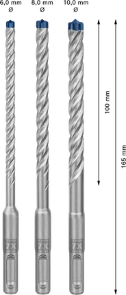 Bosch EXPERT SDS plus-7X hammerboresæt med 3 dele.