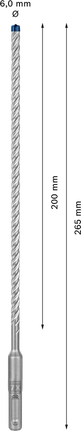 Bosch EXPERT SDS plus-7X hammerbor 6 x 200 mm.