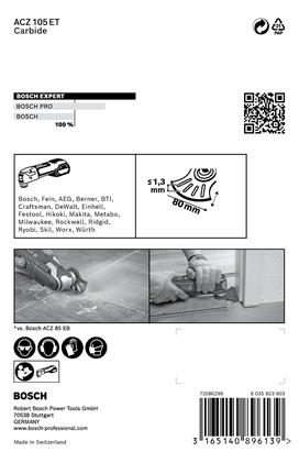 Bosch EXPERT ACZ 105 ET 80 mm segmentsavklinge.