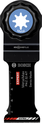 Bosch EXPERT MetalMax PAIZ 32 AIT multiværktøjsklinge i hårdmetal.