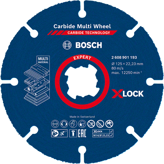 Bosch EXPERT Multimateriale Hårdmetalskæreskive X-Lock.